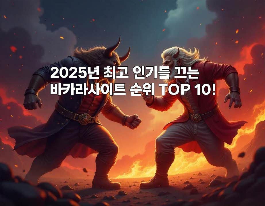 2025년 최고 인기를 끄는 바카라사이트 순위 TOP 10!