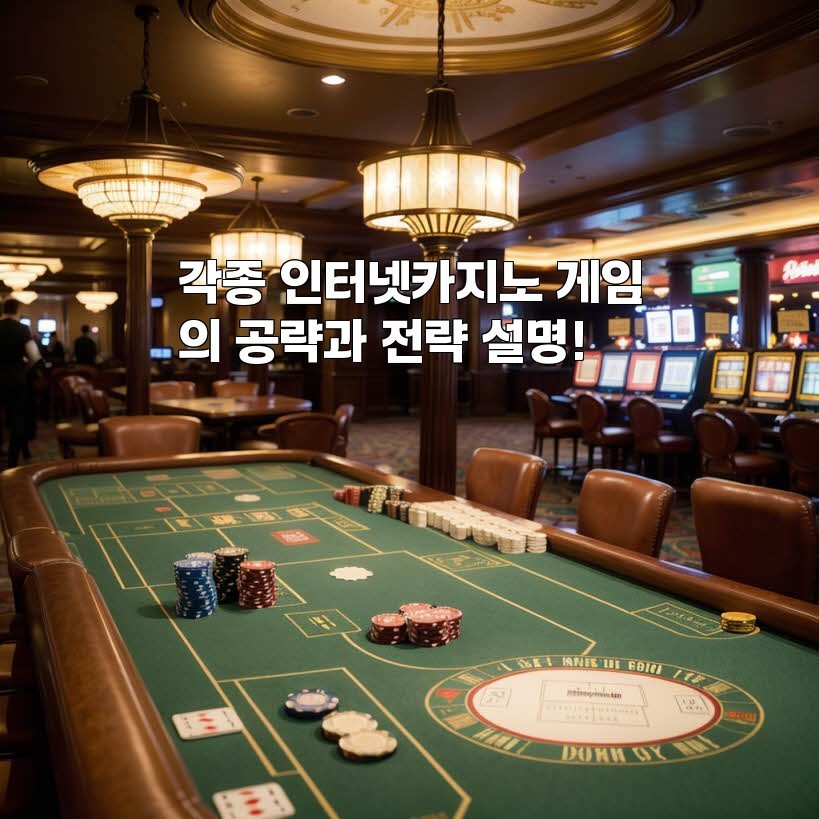 각종 인터넷카지노 게임의 공략과 전략 설명!